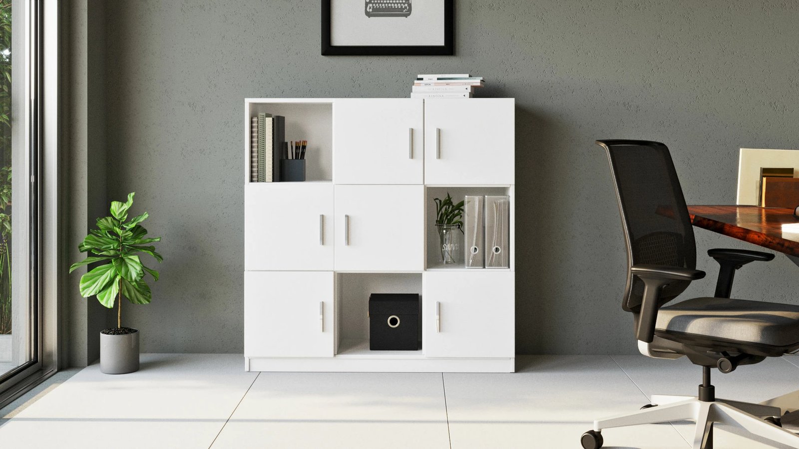 Dollap shumëfunksional Hanah Home, i bardhë, Vo7-W