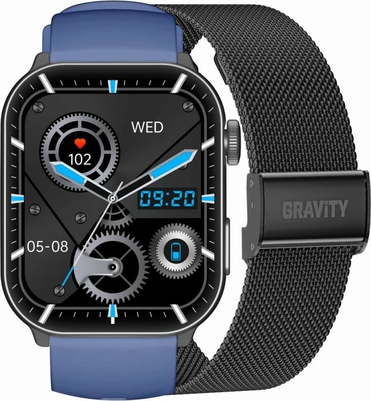 Smartwatch për meshkuj Gravity, zi