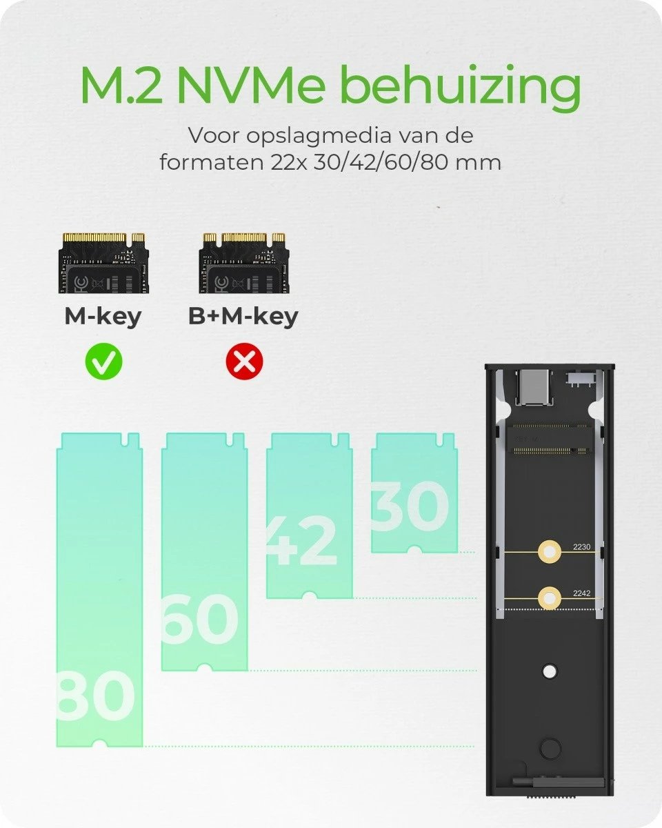 Kasë IcyBox IB-1807MT-C31 për SSD M.2 NVMe, USB 3.2 Gen2, Alumini, E zezë