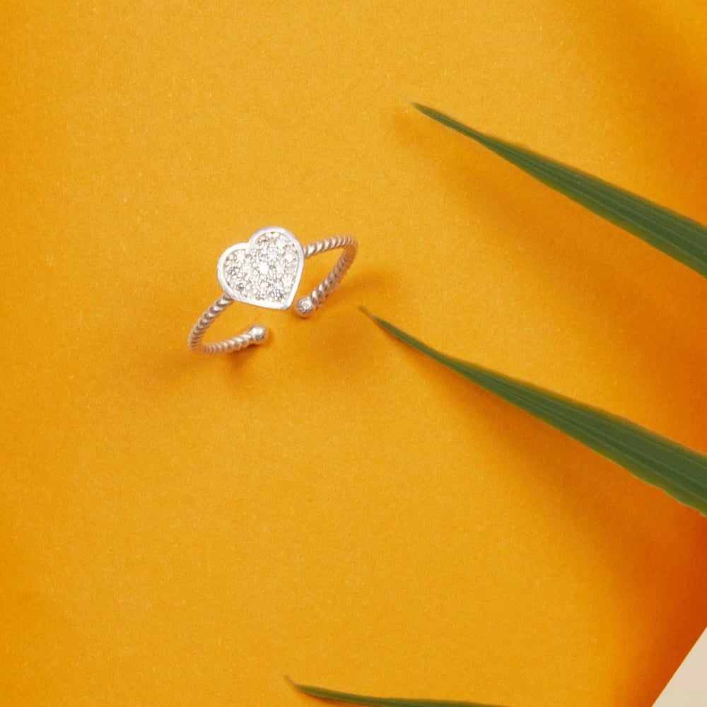 Unazë argjendi Elika Silver, e rregullueshme, me zirkon, FA182295