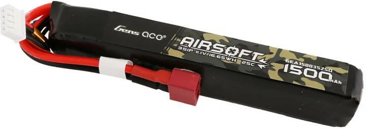 Bateri LiPo Gens ace GEA15003S25D 1500mAh 11.1V me T Plug për airsoft Bateri LiPo Gens ace GEA15003S25D 1500mAh 11.1V me T Plug për airsoft