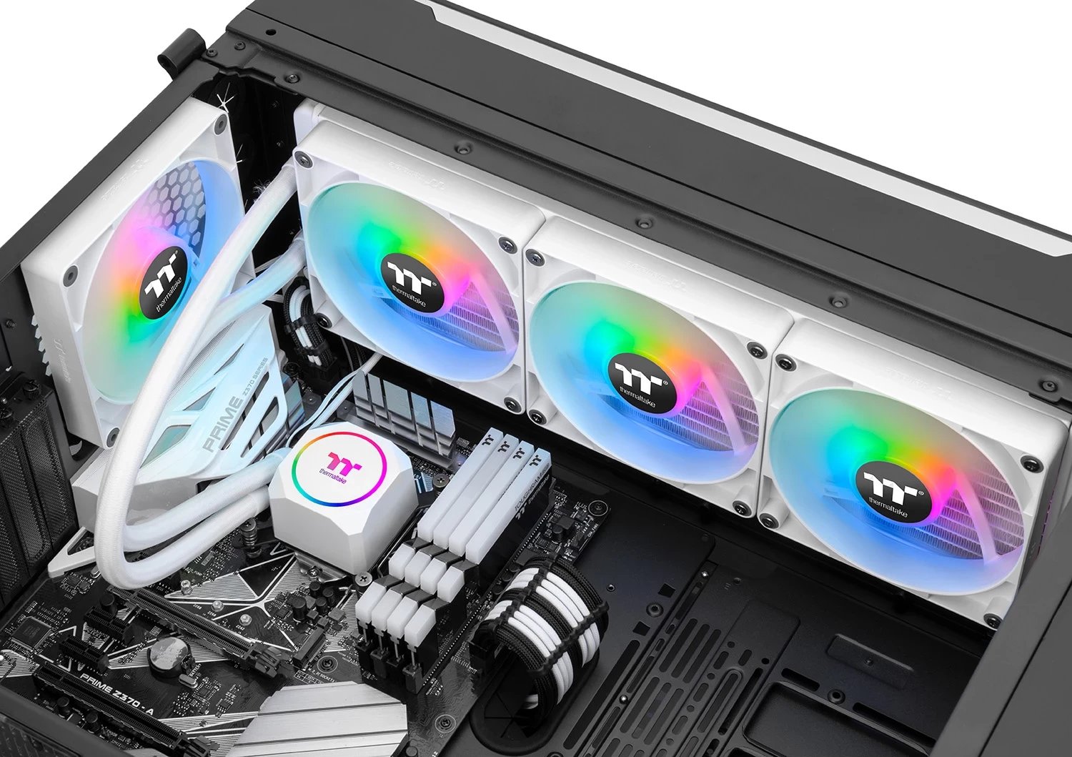 Ftohës uji all-in-one Thermaltake TH420 V2 Ultra EX ARGB, 3x140mm, Snow Edition, i bardhë