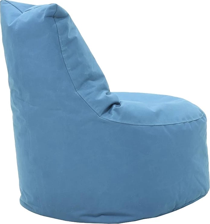 Karrige pufi Norm, material i papërshkueshëm nga uji, ngjyrë e kaltër e çelët