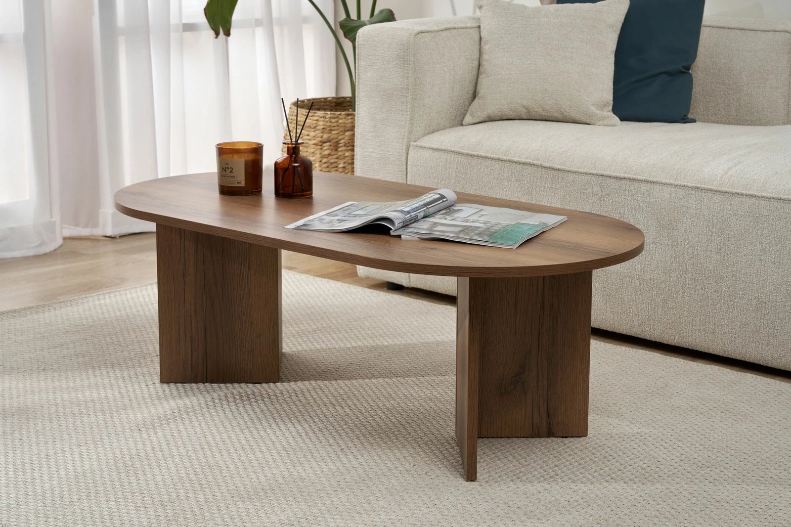 Tavolinë kafeje Nordure, ngjyrë arre, Sable - VNT Walnut