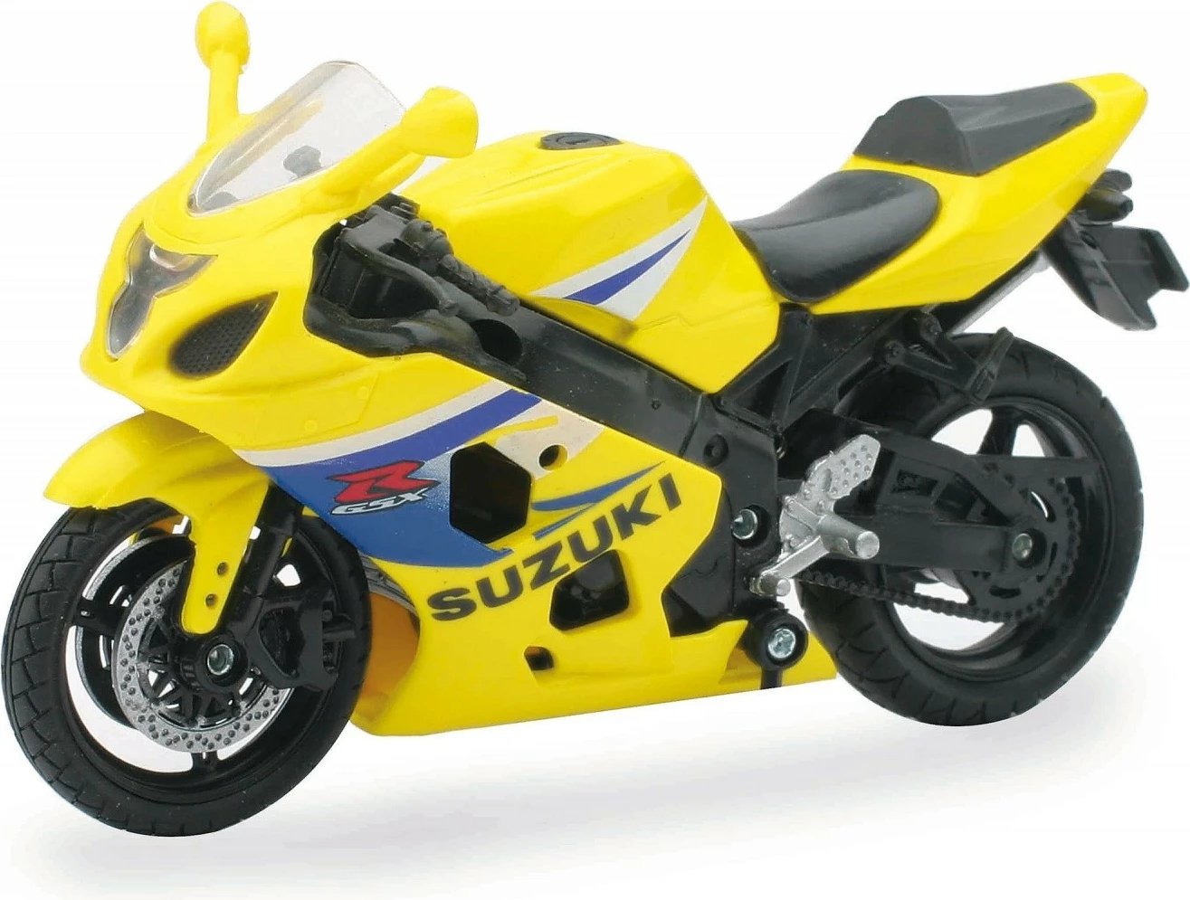 Lodër motor Suzuki GSX R600 Daffi 1:18, e verdhë