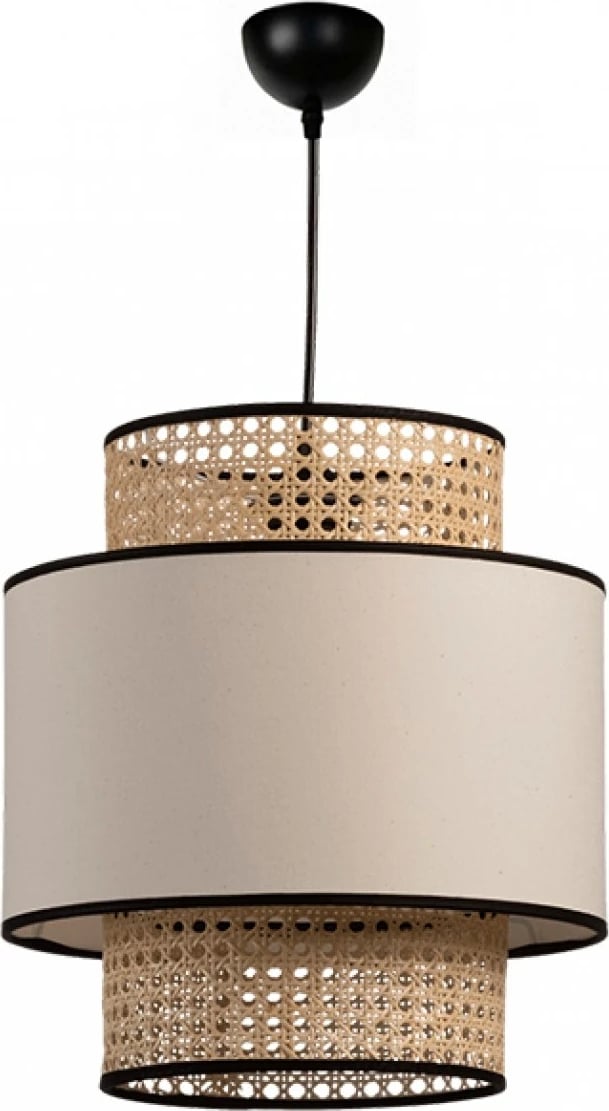 Llambë tavani Opviq, ratan, AYD-3506, bezhë dhe e zezë