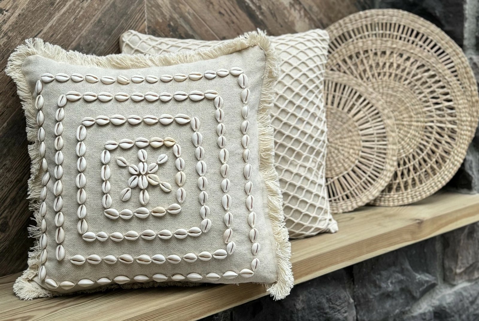 Jastëk mbulesë, ngjyrë bezhë, Evila Originals, Den002, 43x43cm