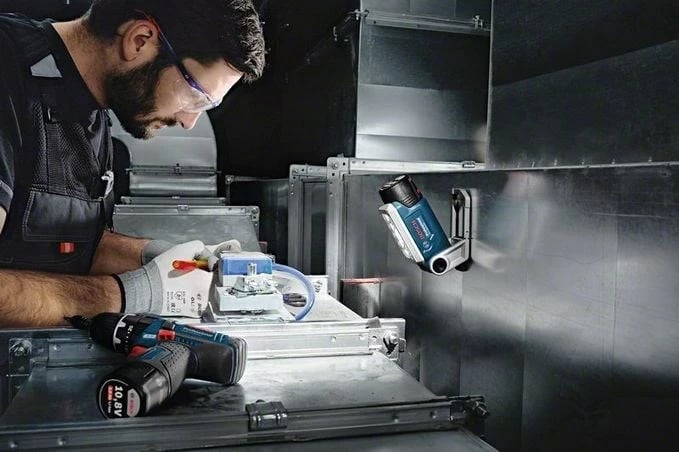 Dritë pune BOSCH GLI DeciLED Professional, LED, kaltër/gri