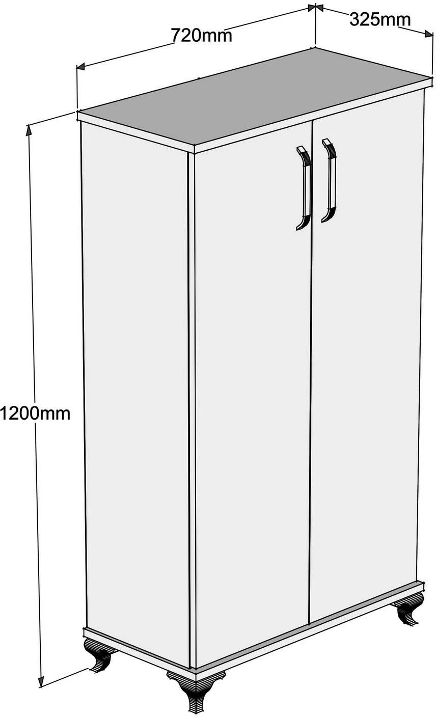 Dollap për këpucë, ngjyrë e bardhë, Hanah Home