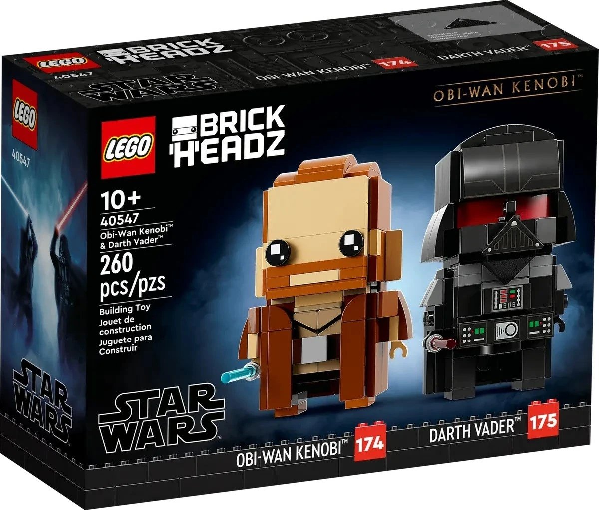 Set LEGO BrickHeadz Star Wars 40547 Obi-Wan Kenobi dhe Darth Vader