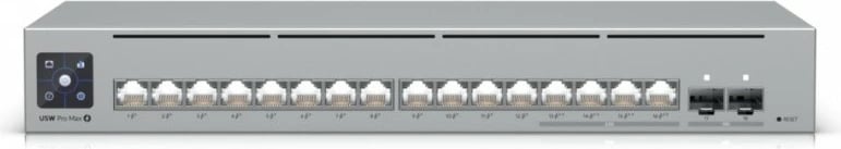 Switch UBIQUITI USW-Pro-Max-16-PoE, 16 porta, PoE+, PoE++, 2x10G SFP, Argjendtë Switch UBIQUITI USW-Pro-Max-16-PoE, 16 porta, PoE+, PoE++, 2x10G SFP, Argjendtë