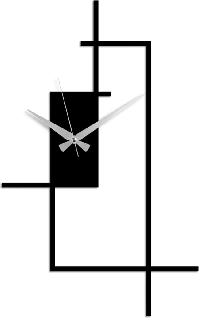 Orë muri dekorative prej metali, Wallity, Corner, ngjyrë e zezë