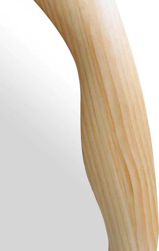 Pasqyrë ovale Enola, MDF natyral, 54x2.5x80cm