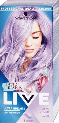 Ngjyrë për flokë për femra Schwarzkopf Live Ultra Brights Pretty Pastels L120 Lilac Crush