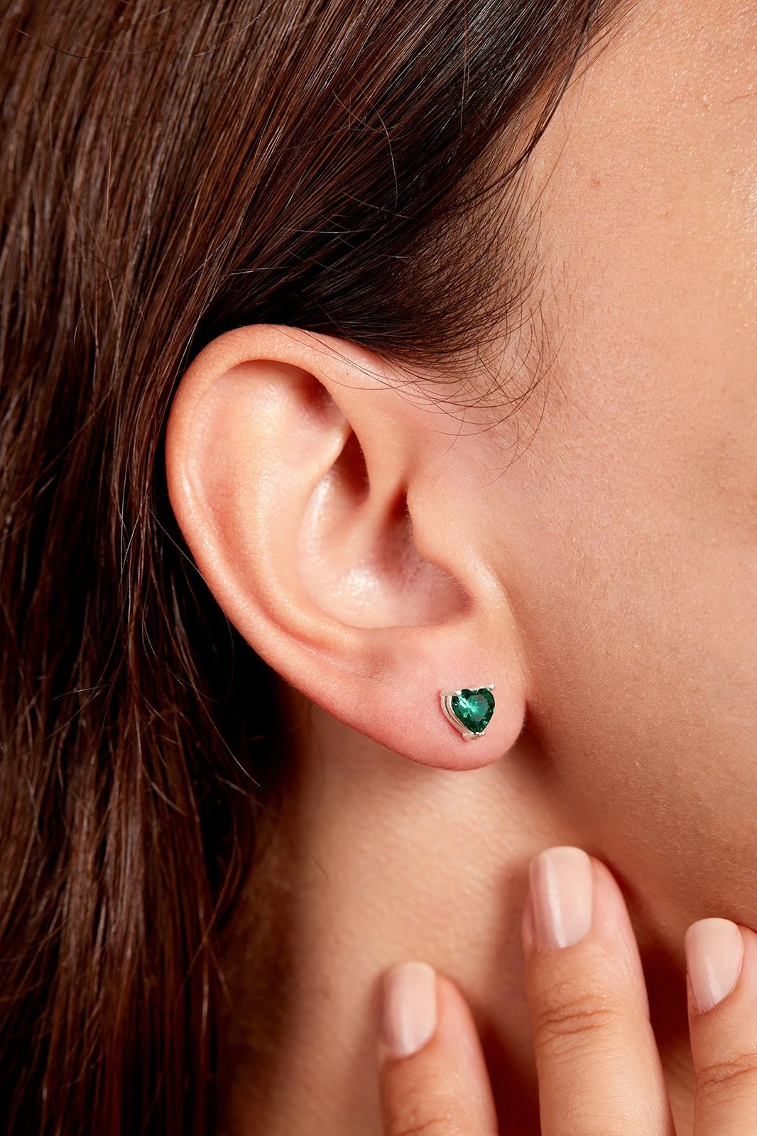 Vath argjendi Elika, gur zirkon i gjelbër, ELKAB92245