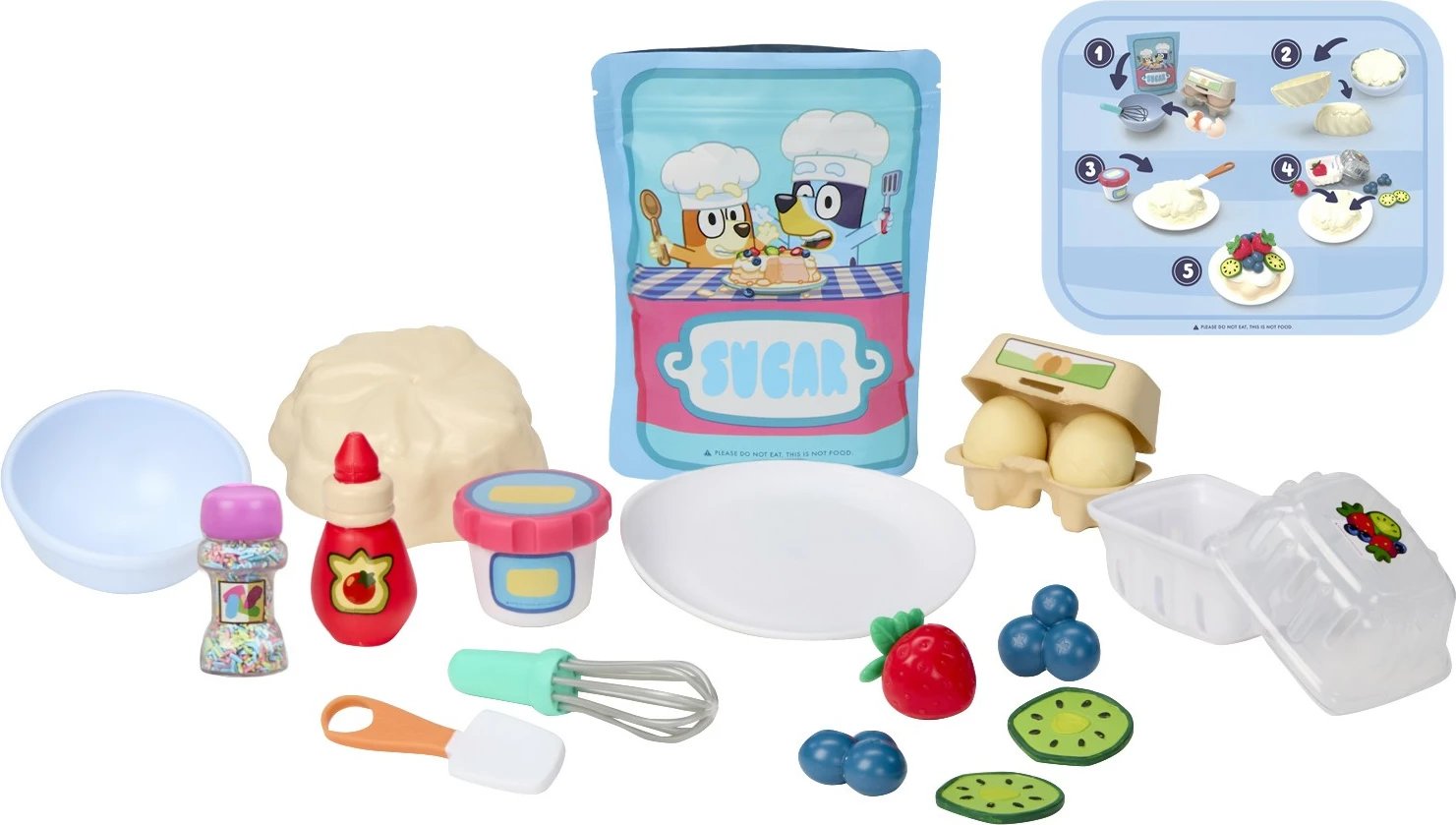 Set plasteline kreative Little Tikes Bluey Pavlova Kit 643460-EUC, 30 aksesorë, 3+
