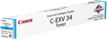 Toner Canon C-EXV 34 3783B002 rendiment 9,750–23,700 faqe, origjinal, cyan