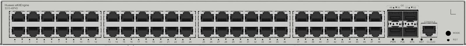 Switch Huawei S310-48P4S, 48x GE PoE+, 4x SFP, AC, 380W