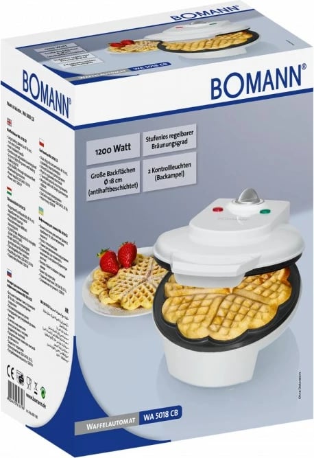 Toster për waffle Bomann, 5018 CB, 1200W