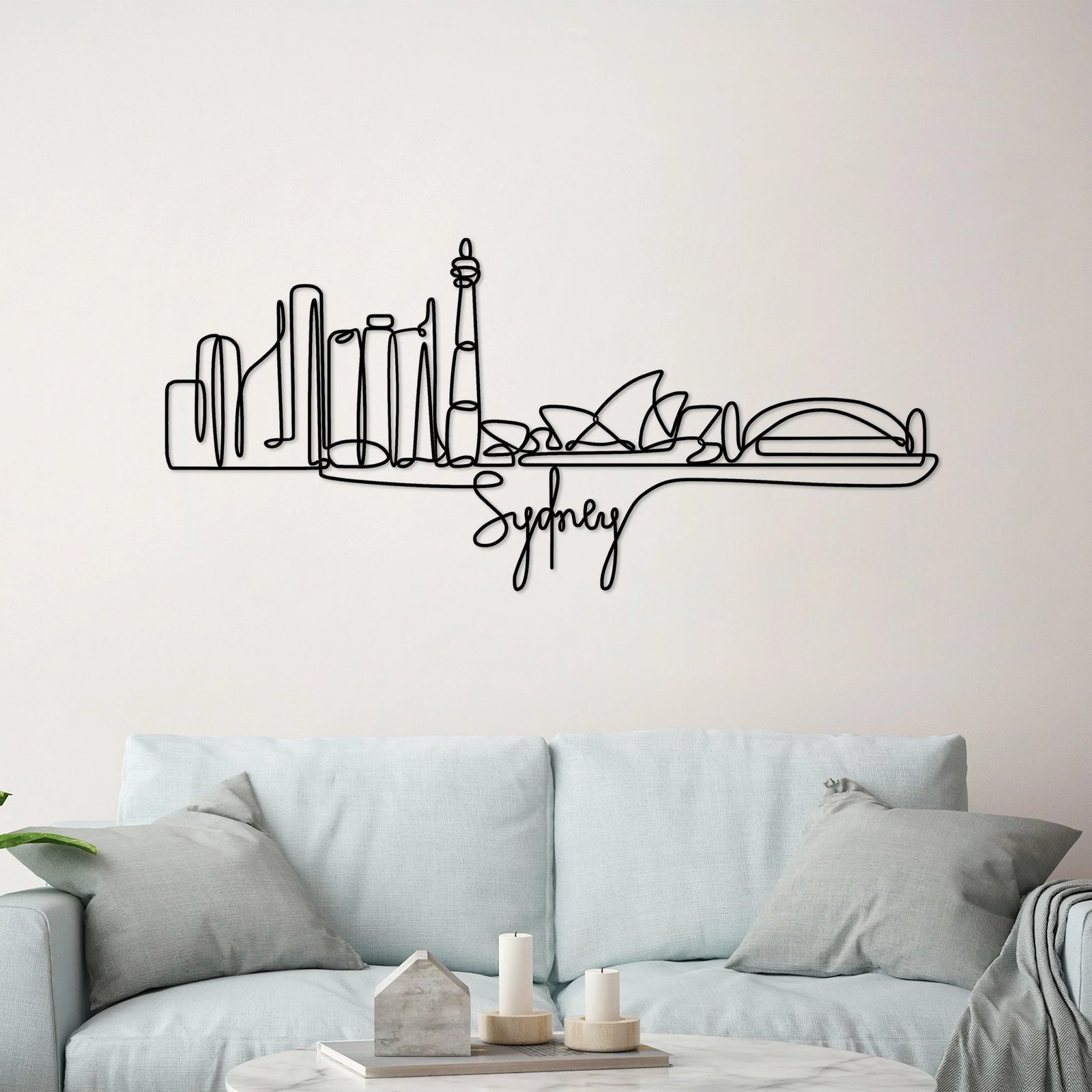 Aksesor dekorativ metalik për mur Wallity, Sydney