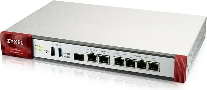 Firewall Zyxel ATP200, 2 Gbit/s, 0.5 Gbit/s, 40 Gbit/s, 450/450 Gbit/s