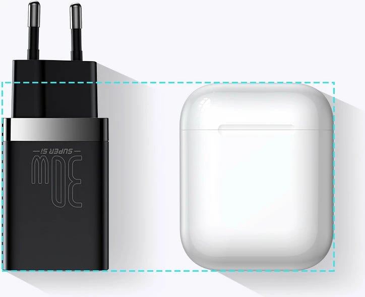 Karikues muri Baseus Super Si Pro CCSUPP-E01, 30W, 2 porta USB/USB-C, i zi Karikues muri Baseus Super Si Pro CCSUPP-E01, 30W, 2 porta USB/USB-C, i zi