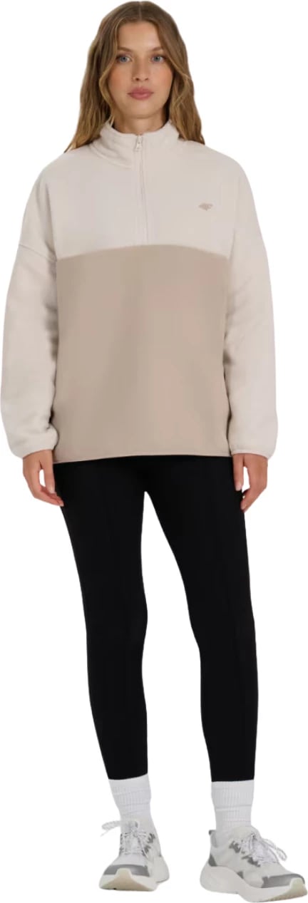 duks fleece për femra 4F, bezhë