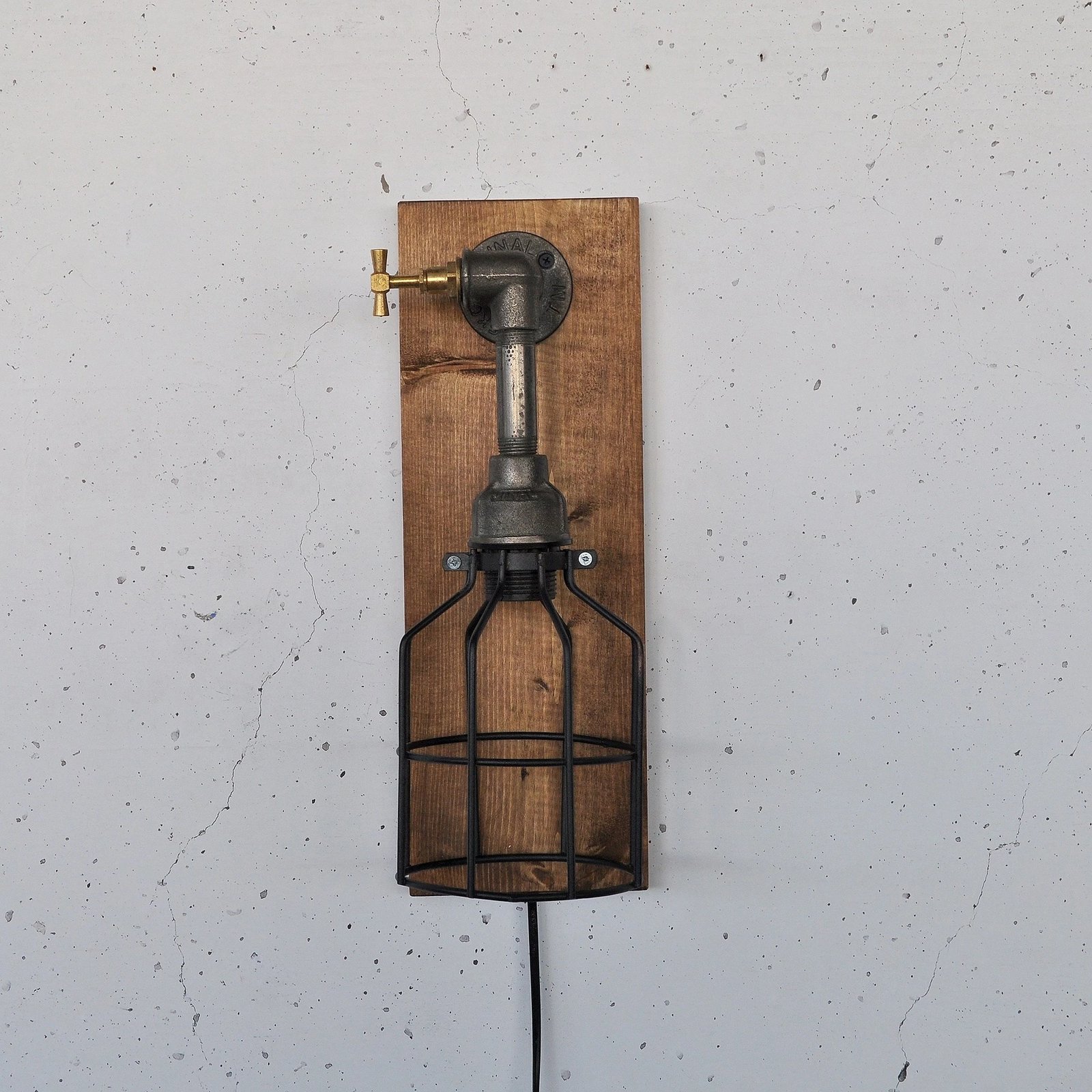 Llambë muri Opviq, dru i fortë, e zezë, PP167