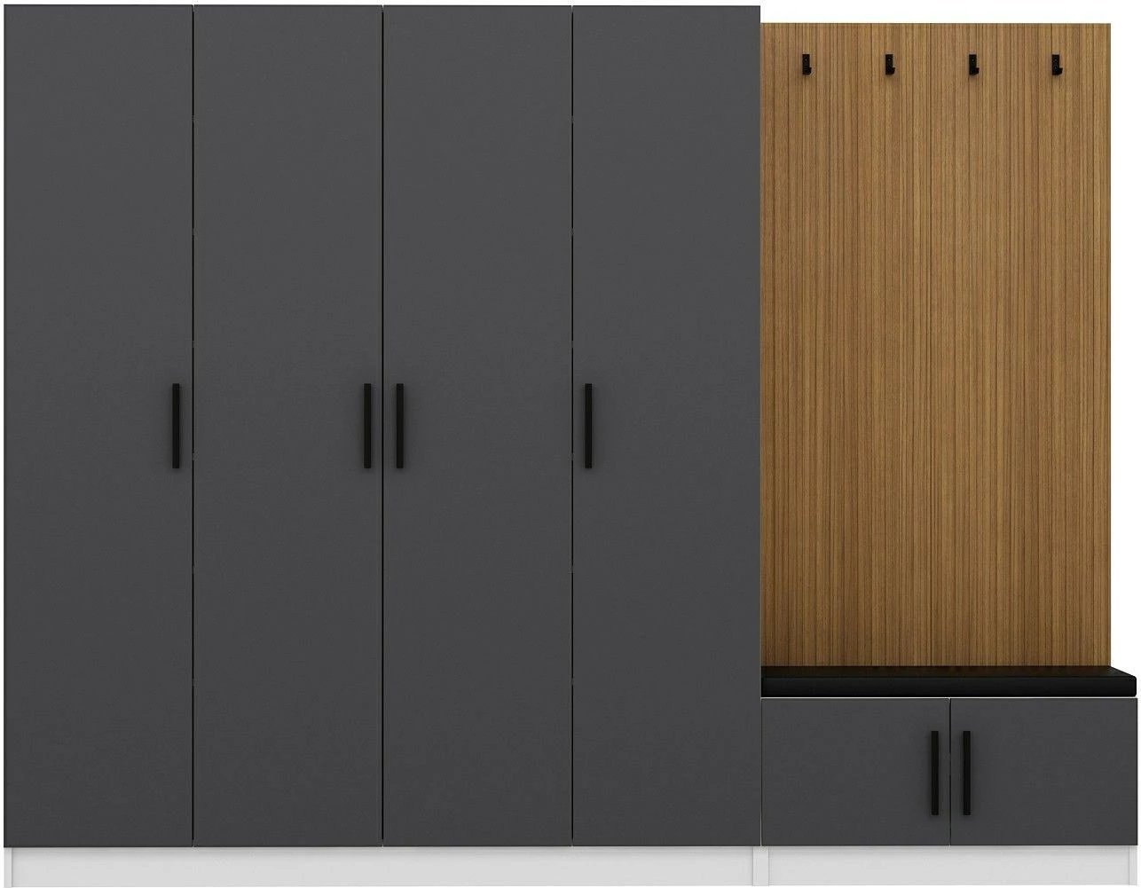 Stendë korridori Skye Decor, Noah, anthracite, 270x210x35cm, 8 pjesë