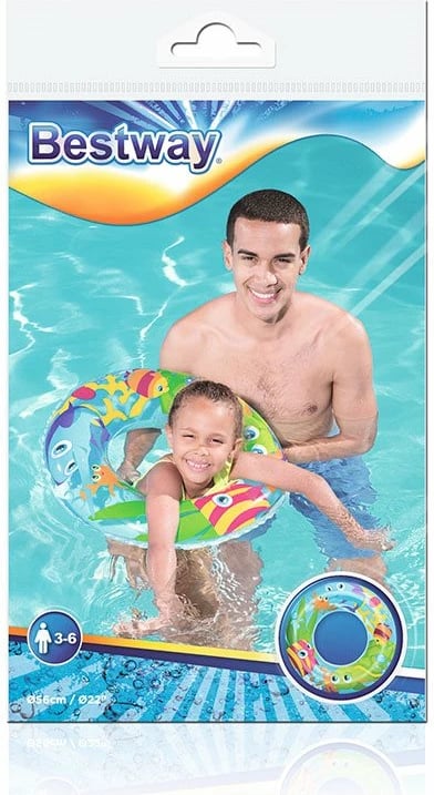 Unazë noti për fëmijë Bestway Fish 56 cm, multicolor