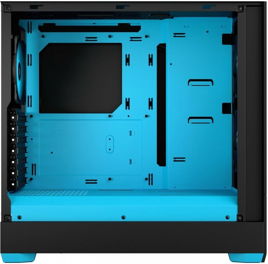 Kasë Fractal Design Pop Air TG Clear Tint RGB Cyan Core, Midi Tower, ATX, Micro ATX, Mini ITX, e zezë/cyan