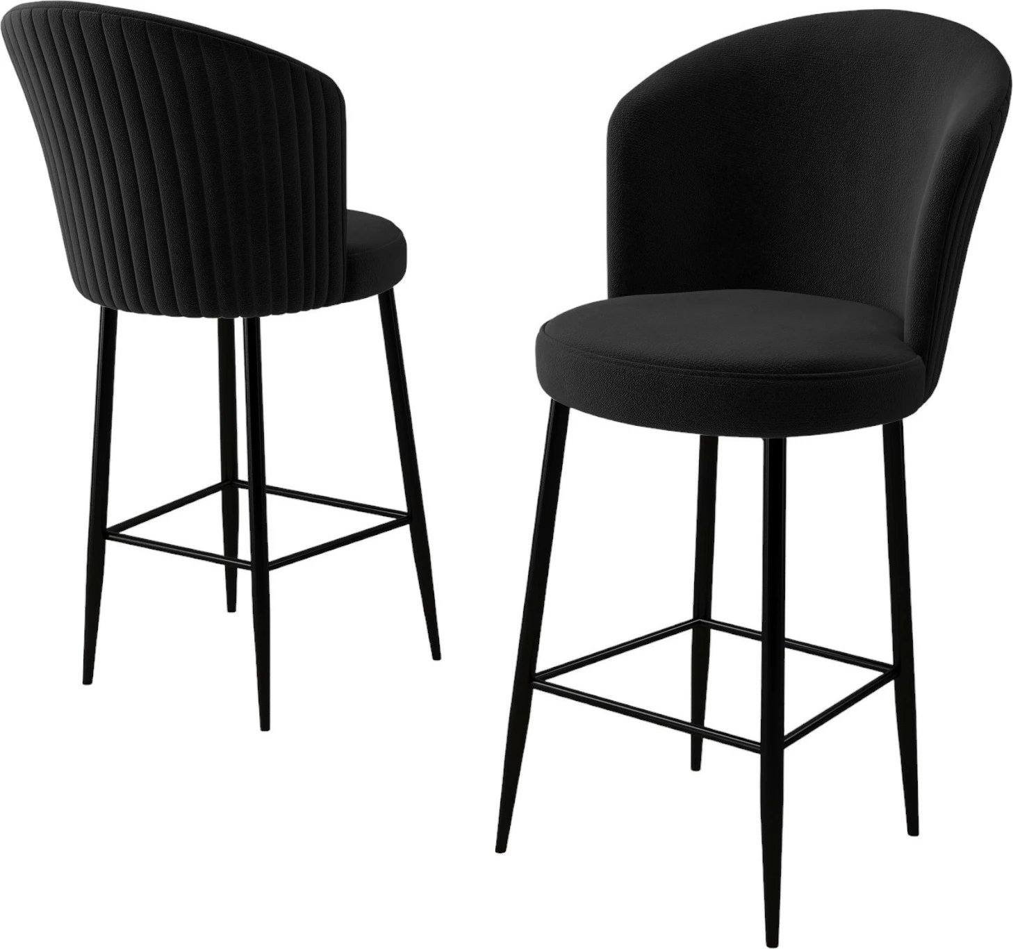 Set karrigesh për bar (4 copë), Hanah Home, Fora, e zezë