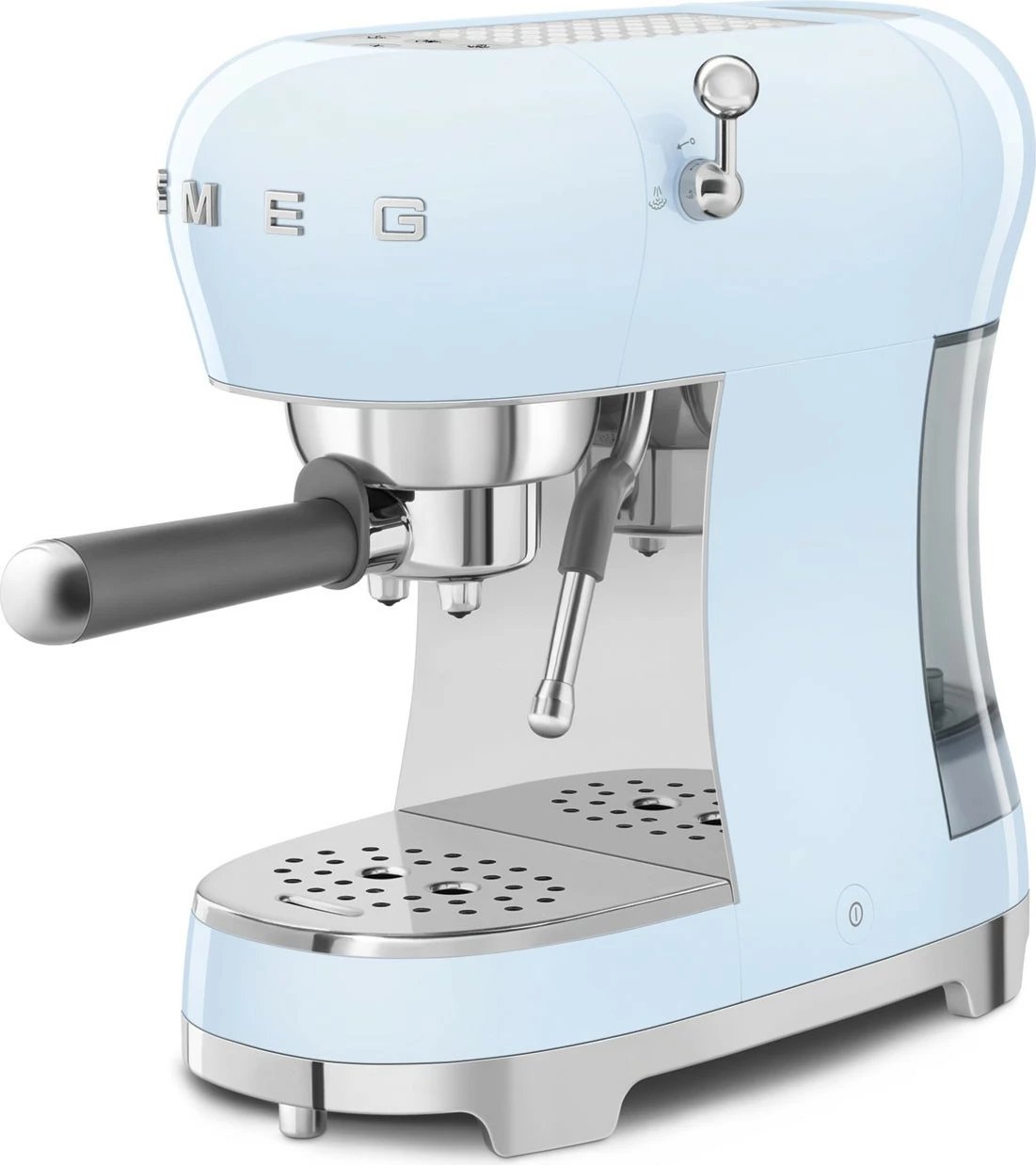 Ekspres SMEG ECF02PBEU, manual, 1.1L, 15 bar, pastell blu