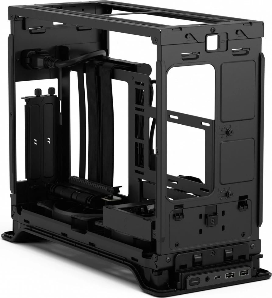 Kasë Fractal Design Era 2, Small Form Factor, ITX, Charcoal, panel druri