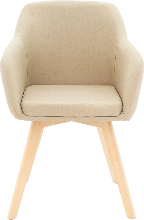 Karrige Safira, pëlhurë PU, bezhë-natyrale, 57x58x84cm