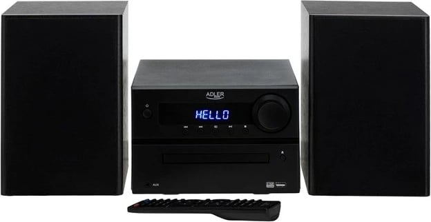 Mini tower HI-FI Adler AD 1917 me Bluetooth, CD, USB, FM Radio, e zezë