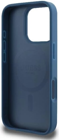 Mbështjellës Guess 4G Ring Classic Logo MagSafe për iPhone 16 Pro, Kaltër Mbështjellës Guess 4G Ring Classic Logo MagSafe për iPhone 16 Pro, Kaltër