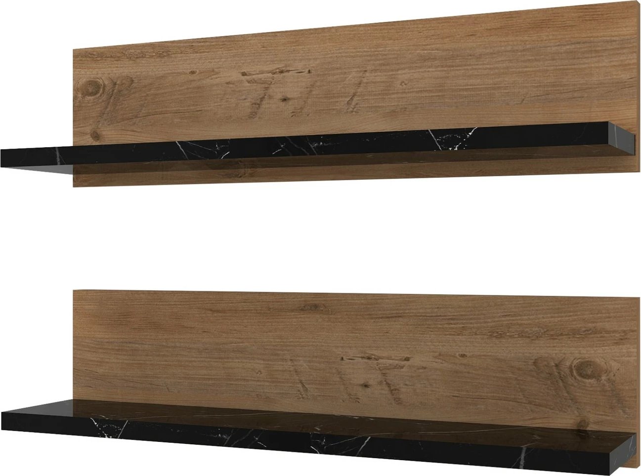 Raft muri Hanah Home, ngjyrë pishë Atlantike dhe e zezë, 2 copë Raft muri Hanah Home, ngjyrë pishë Atlantike dhe e zezë, 2 copë