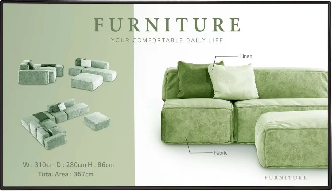 Monitor profesional signage LG 49UM5N-H 49" UHD 3840x2160 IPS 500 cd/m² 60Hz webOS WiFi altoparlantë të integruar 24/7 i zi