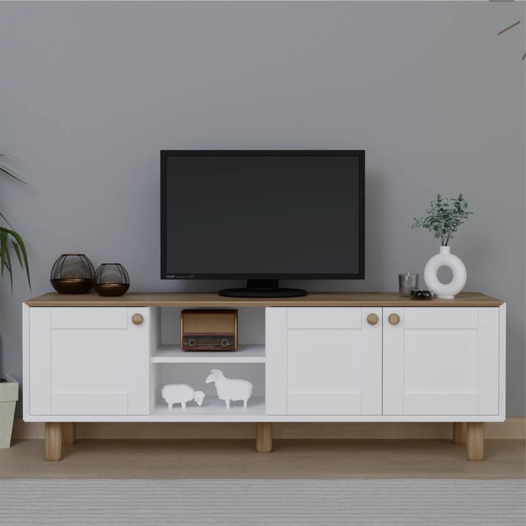 Komodë TV Skye Decor, stil bohemian, 1600-83, ngjyrë lisi kopshti