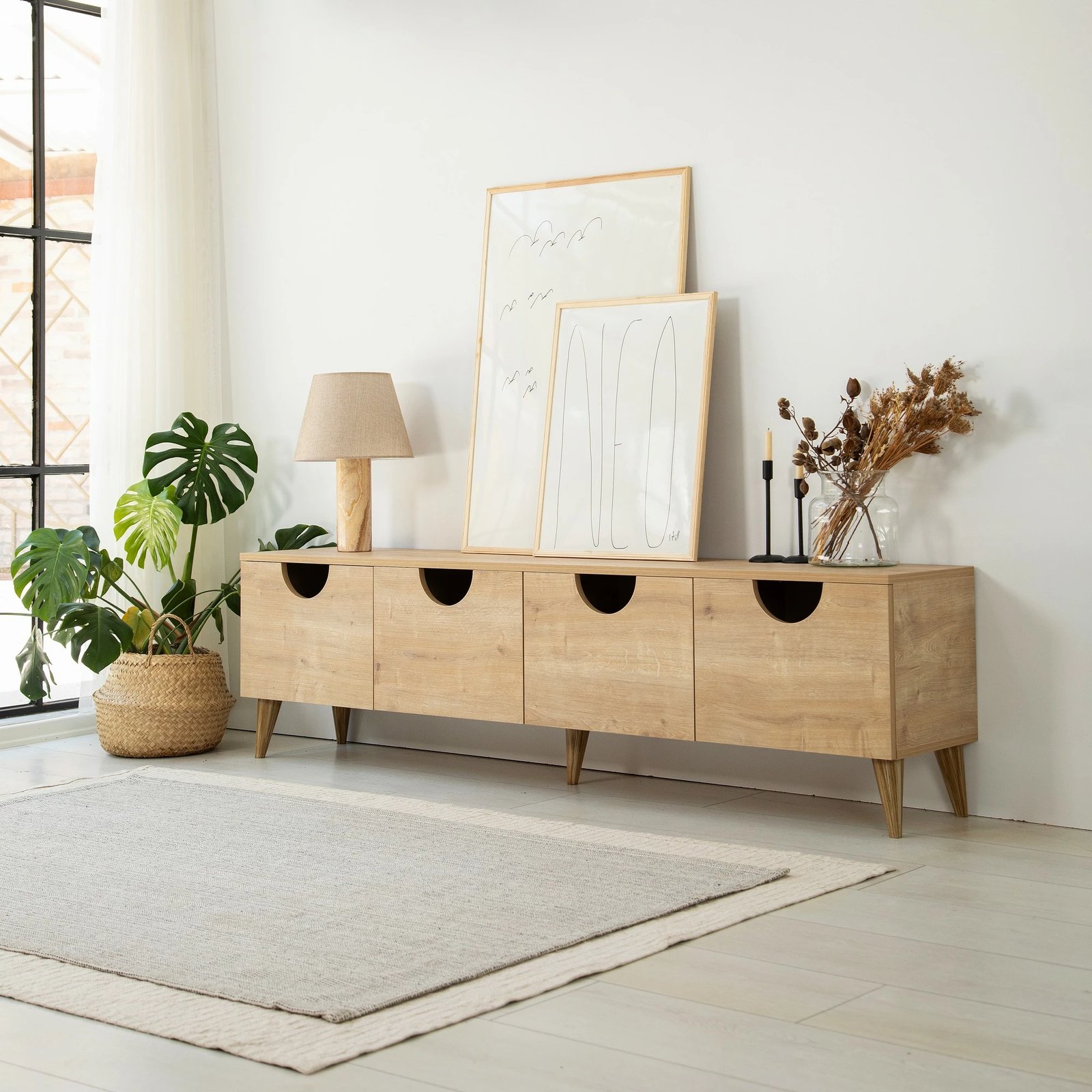 Komodë TV Skye Decor, Four Seasons, ngjyrë lisi, v2