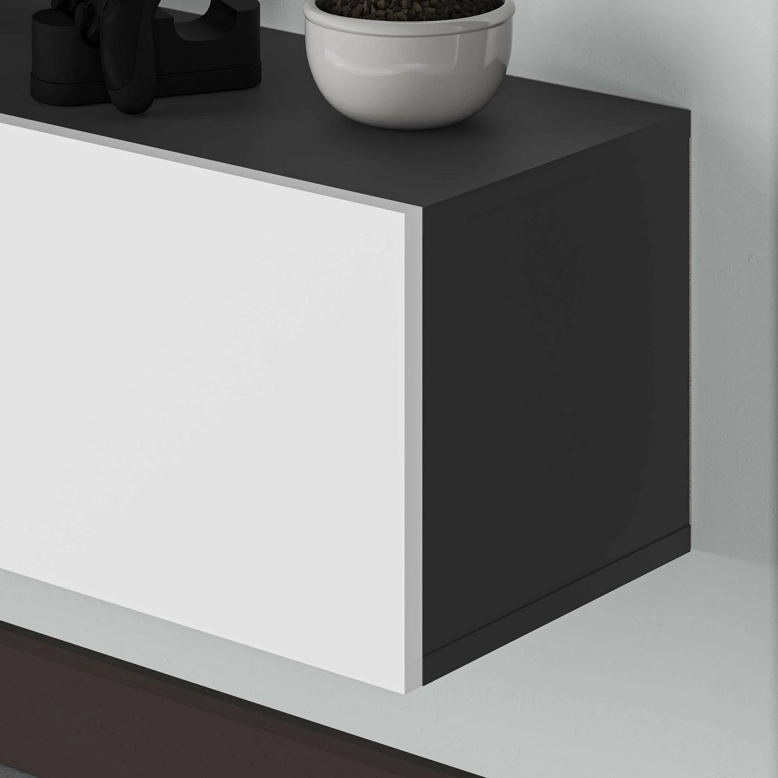 Mbajtës TV Francy, ngjyrë antracit dhe e bardhë, 180cm, Skye Decor