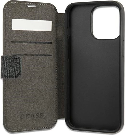 Mbështjellës Guess GUBKP13L4GMGGR për iPhone 13/13 Pro 6.1", gri, me kapak