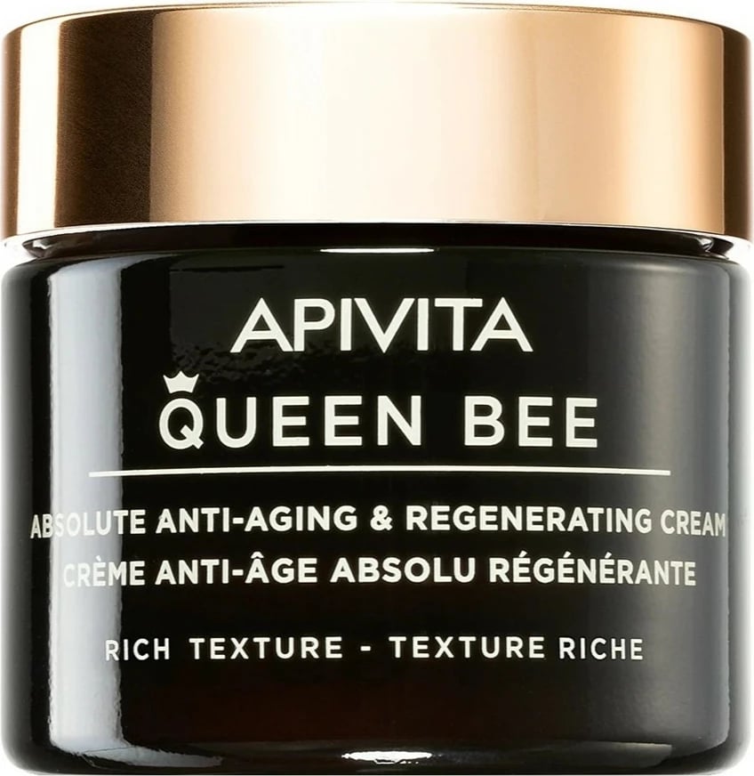 Krem fytyre kundër rrudhave Apivita Queen Bee Absolute Anti-Aging & Regenerating Cream Rich Texture për femra, 50ml
