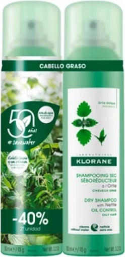 Shampon i thatë Klorane Purifying me hithër 2x150ml