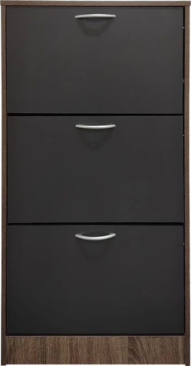 Raft këpucësh Savaz, ngjyrë lis-antracit, 60x24x114cm