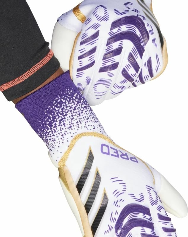 Doreza portieri adidas për meshkuj, të bardha/vjollcë