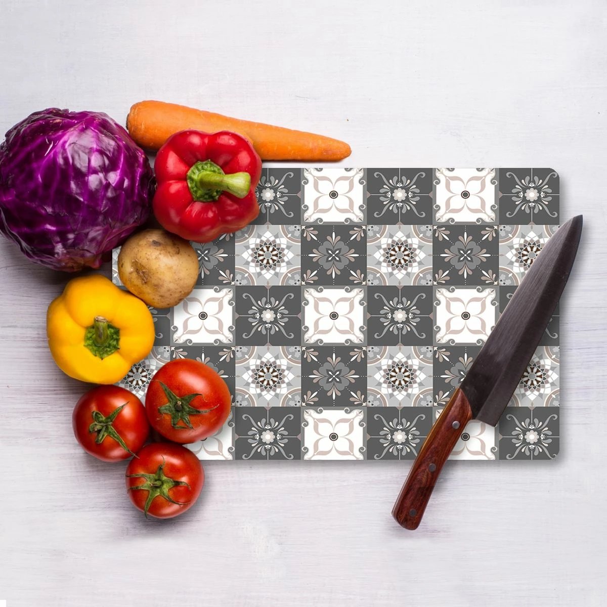 Dërrasë prerëse Hermia, qelq i temperuar, shumëngjyrëshe, Ckt33 - 2535, 25x35cm Dërrasë prerëse Hermia, qelq i temperuar, shumëngjyrëshe, Ckt33 - 2535, 25x35cm