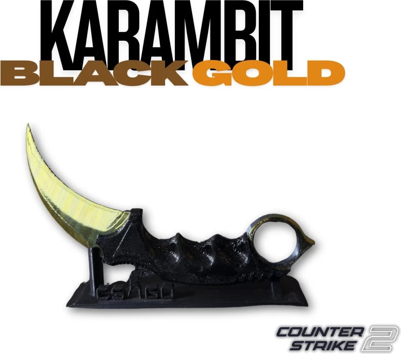 Thikë CS2/CS:GO - Karambit Black Gold