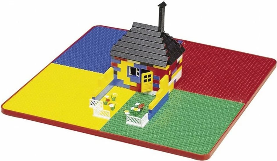 Set tavolinë me 2 karrige për fëmijë, NEW BABY, bazë për Lego/Duplo, me hapësirë magazinimi, 51x51x46 cm, jeshile mint